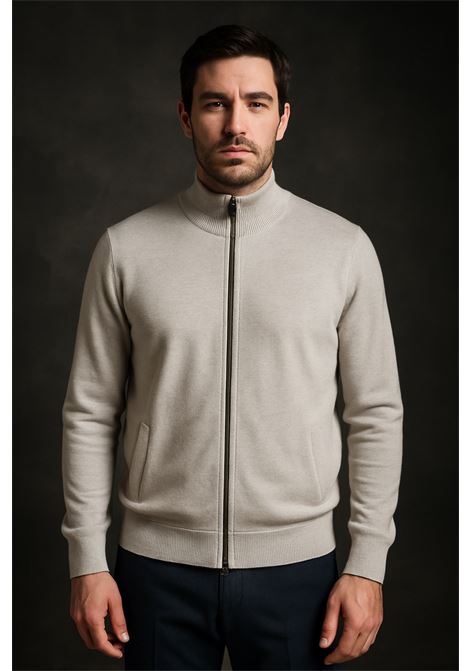 Giacca in Maglia Cavalieri Milano in Lana Merino e Cashmere Grigio Chiaro Cavalieri Milano | Maglieria | 87411880